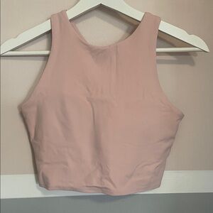 NWOT Athleta Transcend high-neck sports crop bra A-C Light Pink
